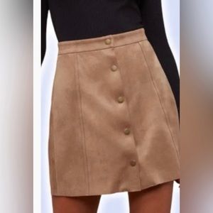 Aritzia Tan Mini Skirt